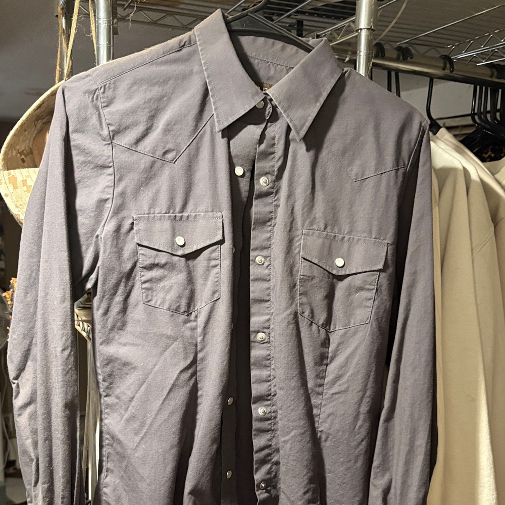 Roper Charcoal Button Down Shirt